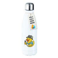 Trinkflasche Quietscheente Journalismus Comic Gummiente...