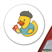 Aufkleber Quietscheente Grafikdesign Comic Gummiente 10cm