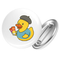 Button Quietscheente Grafikdesign Comic Gummiente