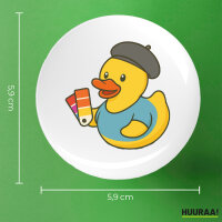 Button Quietscheente Grafikdesign Comic Gummiente