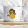 Emaille Tasse Quietscheente Friseurin Comic Gummiente 300ml Vintage