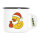 Emaille Tasse Quietscheente Weihnachtsmann Comic Gummiente 300ml Vintage Emaille Becher