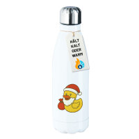 Trinkflasche Quietscheente Weihnachtsmann Comic Gummiente...