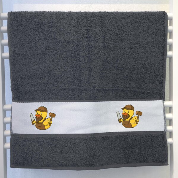 Handtuch Quietscheente Schreinerei Comic Gummiente 50x100cm