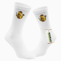 Unisex Socken Quietscheente Schreinerei Comic Gummiente Größe 37/46 White Motiv Tennissocken