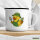 Emaille Tasse Quietscheente Gartenbau Comic Gummiente 300ml Vintage