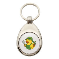 Schlüsselanhänger Quietscheente Gartenbau Comic...