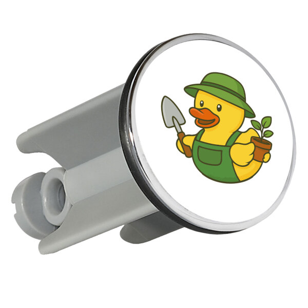 Waschbeckenstöpsel Quietscheente Gartenbau Comic Gummiente 4cm Abflussstopfen