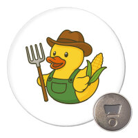 Magnet Quietscheente Landwirtschaft Comic Gummiente 59mm Kühlschrankmagnet Flaschenöffner