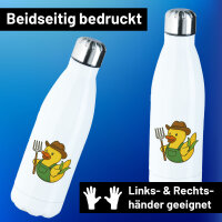 Trinkflasche Quietscheente Landwirtschaft Comic Gummiente...