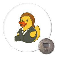 Magnet Quietscheente Chefin Comic Gummiente 59mm...