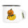 Emaille Tasse Quietscheente Halloween Comic Gummiente 300ml Vintage