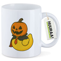Kaffeetasse Quietscheente Halloween Comic Gummiente 330ml