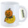 Kaffeetasse Quietscheente Halloween Comic Gummiente 330ml