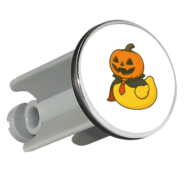 Waschbeckenstöpsel Quietscheente Halloween Comic Gummiente 4cm Abflussstopfen