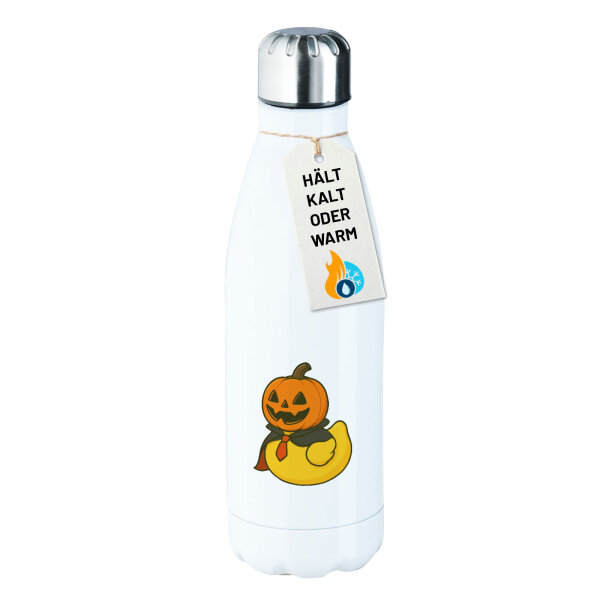 Edelstahl-Trinkflasche Quietscheente Halloween Comic Gummiente 500ml Wasserflasche
