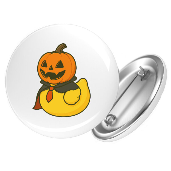 Button Quietscheente Halloween Comic Gummiente