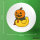 Button Quietscheente Halloween Comic Gummiente