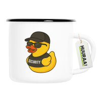 Emaille Tasse Quietscheente Security Comic Gummiente...