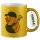 Glitzertasse Quietscheente Hausmeister Comic Gummiente 330ml