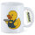 Kaffeetasse Quietscheente Gastronomie Comic Gummiente 330ml