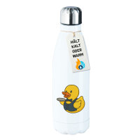 Trinkflasche Quietscheente Gastronomie Comic Gummiente...