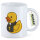 Kaffeetasse Quietscheente Pfarrer Comic Gummiente 330ml