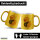 Glitzertasse Quietscheente Pfarrer Comic Gummiente 330ml