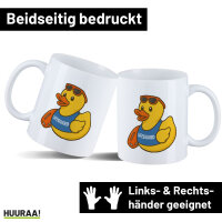 Kaffeetasse Quietscheente Bademeister Gummiente...