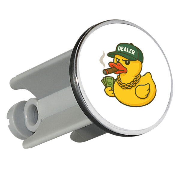 Waschbeckenstöpsel Quietscheente Dealer Gummiente Händler 4cm Abflussstopfen