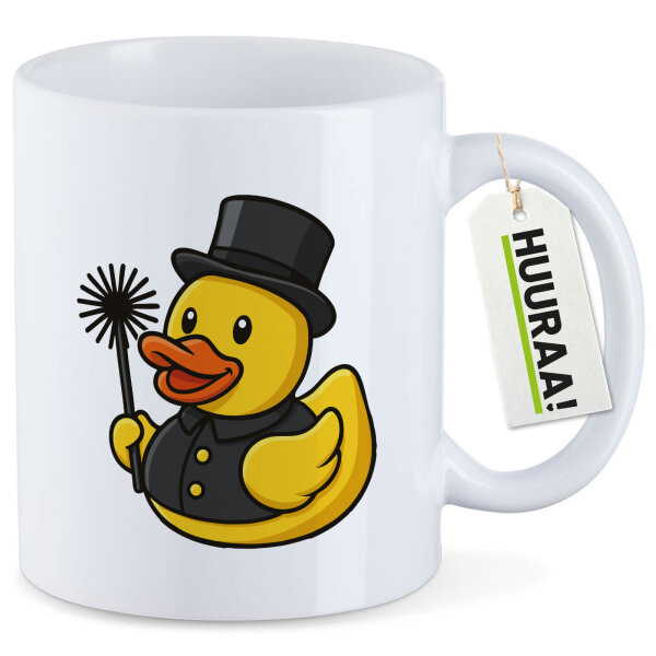 Kaffeetasse Quietscheente Schornsteinfeger Gummiente Kaminfeger 330ml