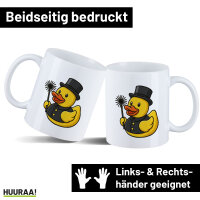 Kaffeetasse Quietscheente Schornsteinfeger Gummiente...