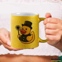 Glitzertasse Quietscheente Schornsteinfeger Gummiente...