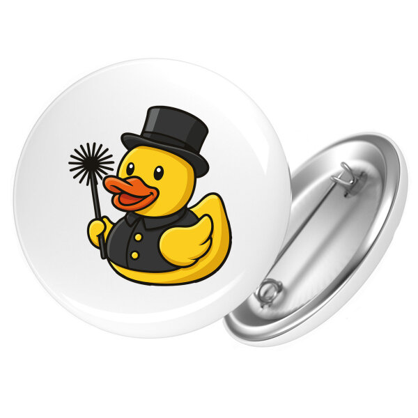 Button Quietscheente Schornsteinfeger Gummiente Kaminfeger