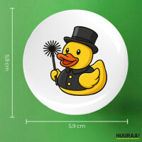 Button Quietscheente Schornsteinfeger Gummiente Kaminfeger