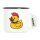 Emaille Tasse Quietscheente Punk Gummiente Punker 300ml Vintage