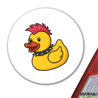 Aufkleber Quietscheente Punk Gummiente Punker 10cm