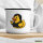 Emaille Tasse Quietscheente Rocker Gummiente Biker 300ml Vintage