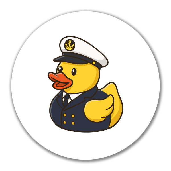 Aufkleber Quietscheente Kapitän Gummiente Seefahrer 10cm
