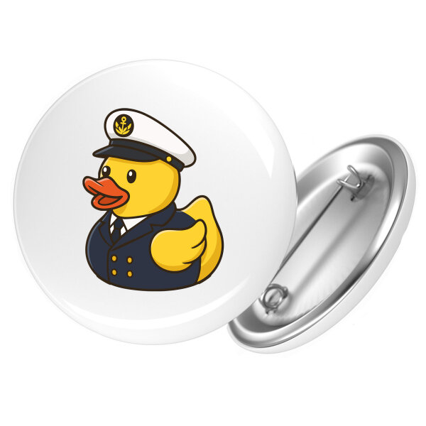 Button Quietscheente Kapitän Gummiente Seefahrer