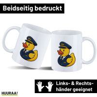Kaffeetasse Quietscheente Pilot Gummiente...