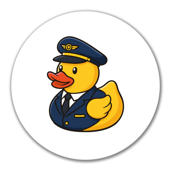 Aufkleber Quietscheente Pilot Gummiente Flugkapitän 10cm