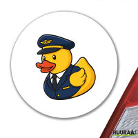 Aufkleber Quietscheente Pilot Gummiente Flugkapitän...