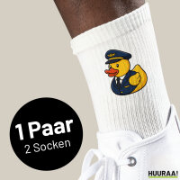 Unisex Socken Quietscheente Pilot Gummiente...