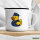 Emaille Tasse Quietscheente Stewardess Gummiente Flugbegleiterin 300ml Vintage