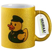 Glitzertasse Quietscheente Stewardess Gummiente...