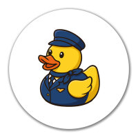 Aufkleber Quietscheente Stewardess Gummiente...