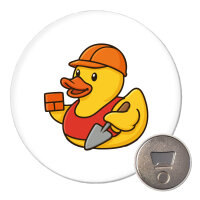 Magnet Quietscheente Maurer Gummiente Bauarbeiter 59mm...