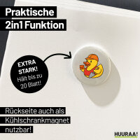 Magnet Quietscheente Maurer Gummiente Bauarbeiter 59mm Kühlschrankmagnet