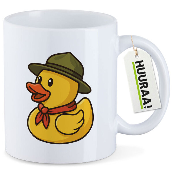 Kaffeetasse Quietscheente Pfadfinder Gummiente Jungpfadfinder 330ml